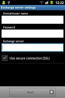 Press Use secure connection (SSL) to turn SSL encryption on or off.