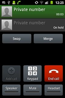 Press Swap to swap calls.