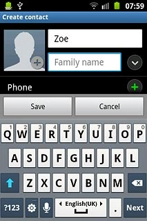 Press Family name and key in the required last name.