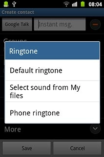 If you select Select sound from My files:Go to the required folder.