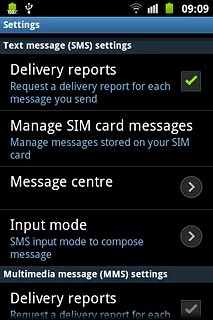 Press Message centre.