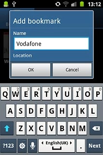 Press OK to save the bookmark.