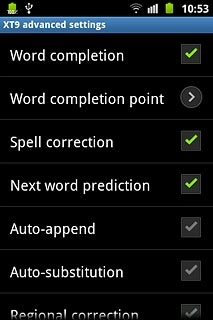 When the box next to the menu item is ticked (V), the function is turned on.
