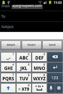 Press once on each letter key to write the required word.A number of words based on the letters you've keyed in are displayed.