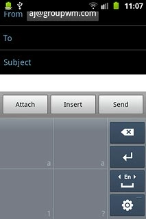 To key in symbols:Key in the required symbols in the bottom right field.Your phone automatically suggests a letter, number or symbol matching what you've keyed in.