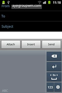 To key in numbers:Press the symbol selection icon until 123 is displayed in the bottom left corner of the display.
