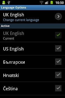 Press the required language below Active.