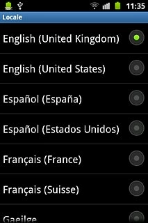 Press the required language.