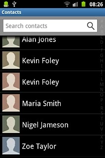 Press the required contact.