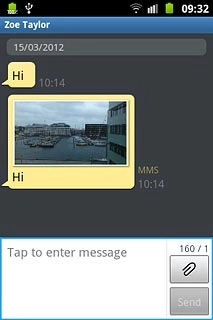 Press Tap to enter message.Write the required text.