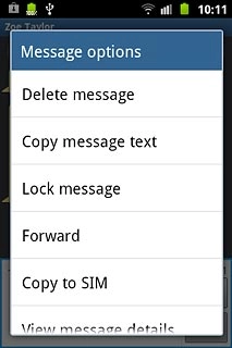 Press Delete message.