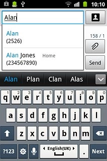 Press the required contact.