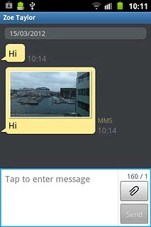 Press and hold the required text message until a pop-up menu is displayed.
