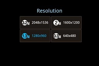 Press the required resolution.