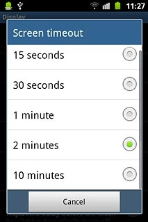 Press the required period.