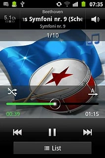 To go to the previous audio file:Press arrow left twice.