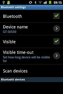 Press Scan devices.Your phone now searches for devices and after a moment, a list of Bluetooth devices within range is displayed.