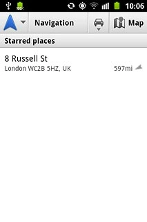 Press the required destination.