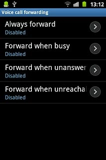Press one of the following options:Always forward
