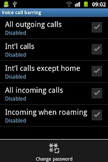 Press Change password.