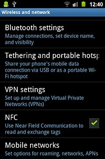 Press Mobile networks.