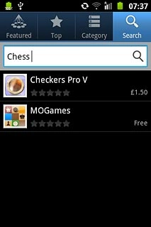 Press the required application.