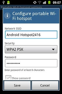 Press the drop down list below Security.