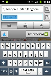 Press Get directions.