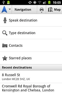 Press one of the following search options:Speak destination, go to 2a.