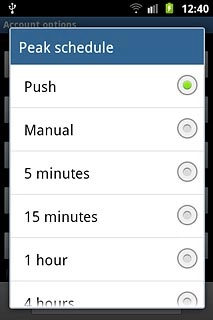 Press Push, Manual or the required frequency.