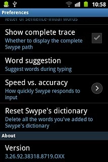 Press Word suggestion.