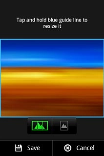If required, press the required orientation.