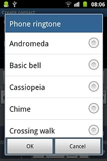 Press the different ring tones to listen to them.