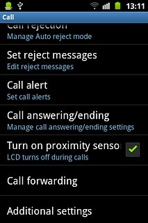 Press Call forwarding.