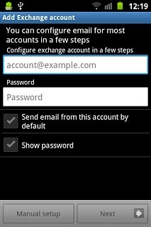 Press account@example.com and key in your email address.