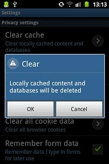 Press OK to confirm.