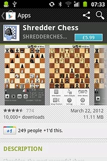 To buy an application:Press the price.