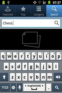 Key in the name of the required application and press the search icon.