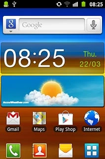 Press the bar at the top of the display and drag it downwards.