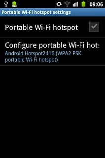 Press Configure portable Wi-Fi hots.