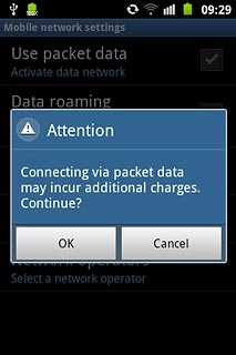Press OK, if required.