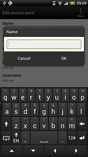 Key in Vodafone MMS and press OK.