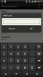 Key in 8080 and press OK.