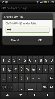 Key in your current PIN and press OK.