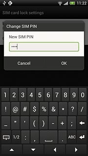Key in a new four-digit PIN and press OK.