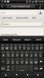 Press Subject.Key in a subject for the email message.