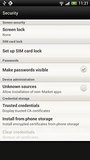 Press Set up SIM card lock.