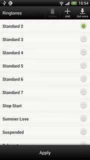 Press the different ring tones to listen to them.