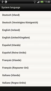 Press the required language.