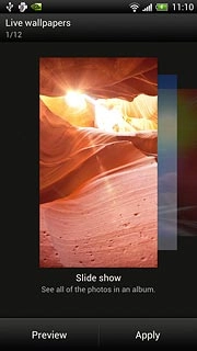 Press the required background image.